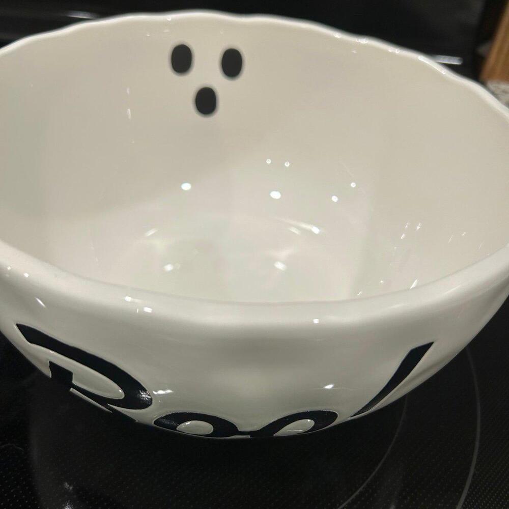 Boo Ghost Face Candy Bowl Dish - Picture 2 of 5